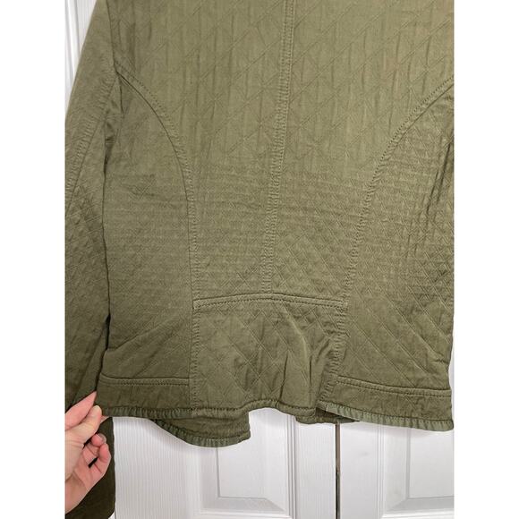 Anthropologie HEI HEI Quilted Olive Green Zip Up Jacket Womens Size XS - Picture 9 of 9
